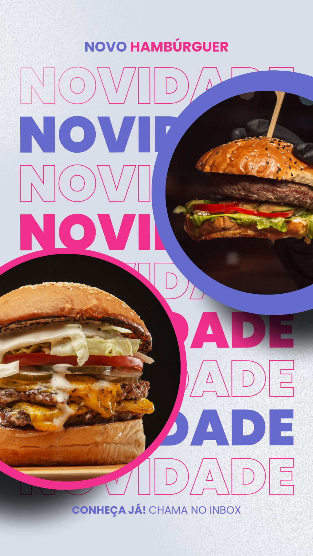 Story Instagram Hambúrguer Novidade Divertido